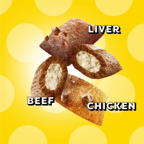 Temptations MixUps Backyard Cookout Chicken Liver & Beef Flavor Crunchy and Soft Adult Cat Treats Perspective: left