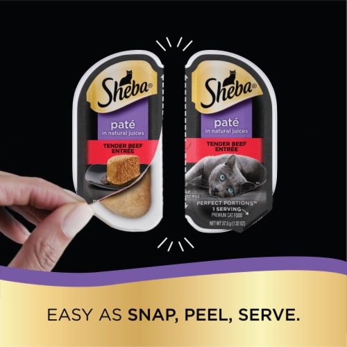 Sheba Perfect Portions Tender Beef Adult Wet Cat Food Perspective: left