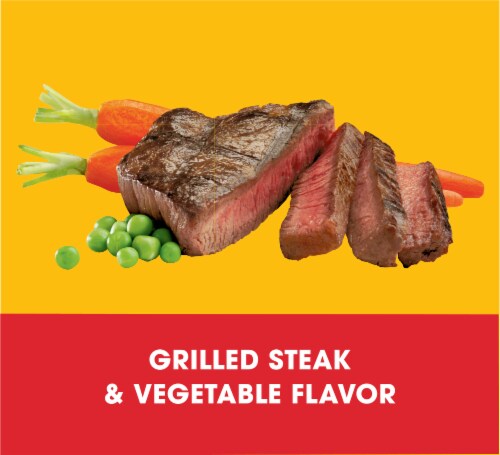Pedigree Grilled Steak & Vegetable Adult Dry Dog Food Perspective: left