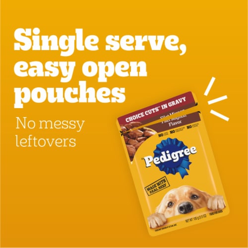 Pedigree Choice Cuts In Gravy Adult Soft Wet Dog Food Pouch Filet Mignon Perspective: left