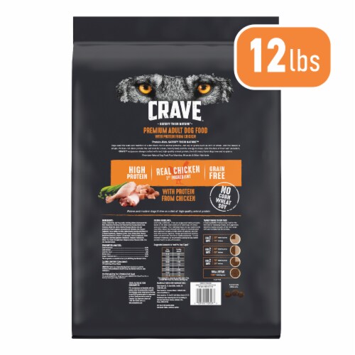 Crave Grain Free Chicken Dry Dog Food Perspective: left