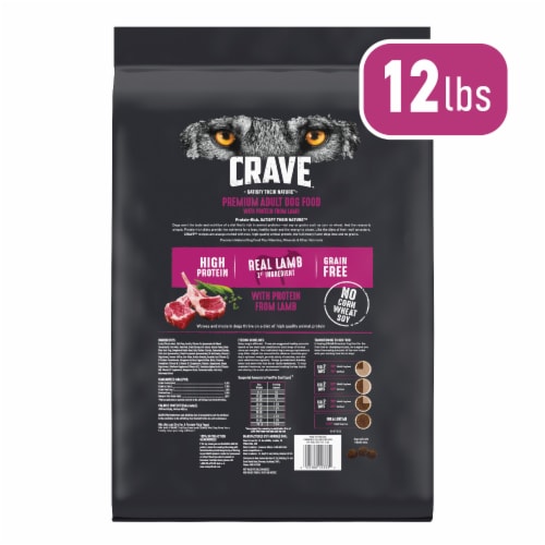 Crave Grain Free Lamb Dry Dog Food Perspective: left