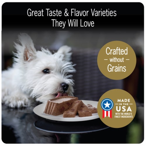 Cesar Canine Cuisine Breakfast & Dinner Wet Dog Food Variety Pack Perspective: left