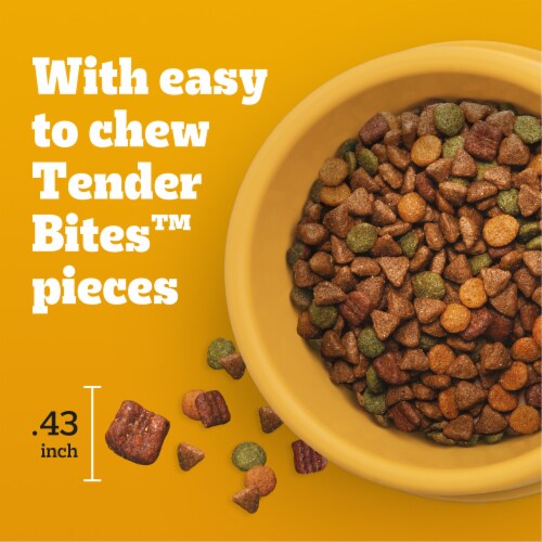 Pedigree Tender Bites Small Dog Adult Dry Dog Food Chicken and Steak Flavor Perspective: left