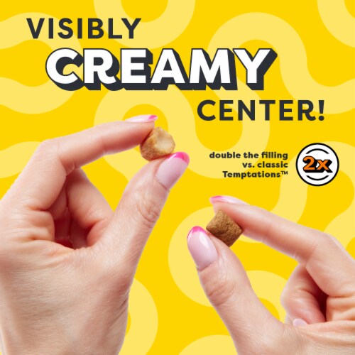 Temptations Tender Fills Crunchy and Soft Cat Treats Roasted Chicken Flavor Perspective: left