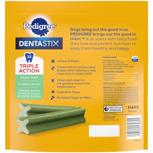 PEDIGREE DENTASTIX Fresh Flavor Large Dog Dental Treats Perspective: left