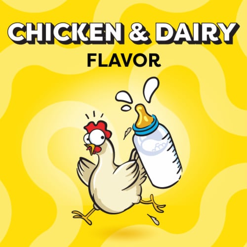 Temptations Crunchy and Soft Kitten Treats Chicken and Dairy Flavor Perspective: left