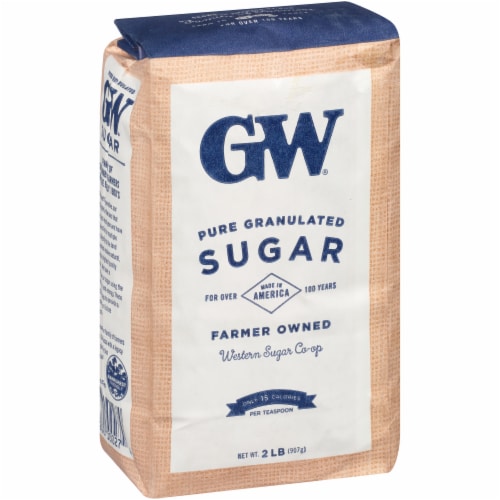 GW Extra Fine Granulated Pure Sugar Perspective: left