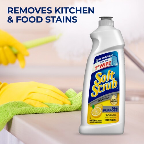 Soft Scrub® Lemon Scent All Purpose Surface Cleanser Perspective: left