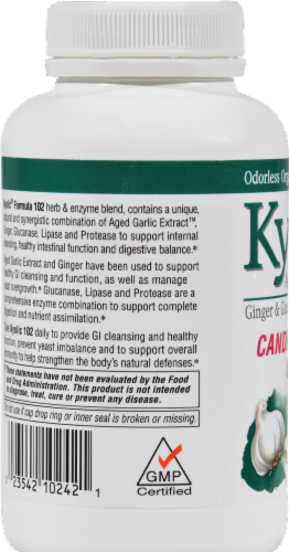 Kyolic Aged Garlic Extract Cleanse And Digestion Aged Garlic Extract Capsules Perspective: left