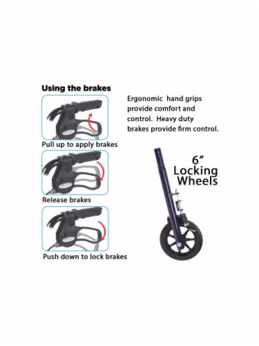 Carex Steel Rollator Walker with Seat and Wheels, 350lbs, Foldable, For Those 5'0 to 6'1 Perspective: left