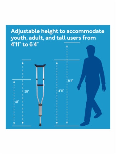 Carex Folding Crutches Perspective: left