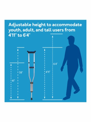 Carex Folding Crutches Perspective: left