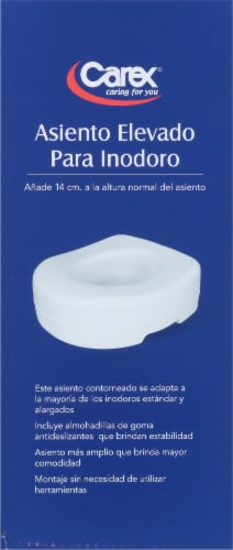 Carex Toilet Seat Riser - Adds 5.5 Inches - 300 Pound Weight Capacity - Slip-Resistant Perspective: left