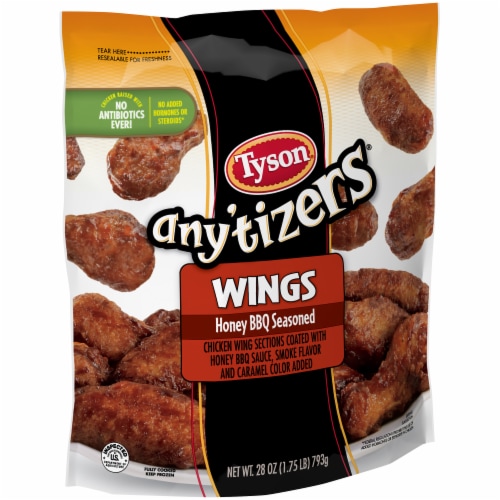 Tyson Any'tizers Honey BBQ Seasoned Wings Perspective: left