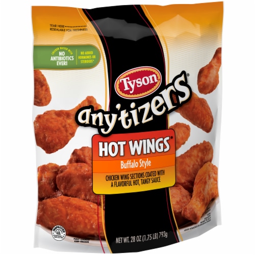 Tyson Buffalo Style Hot Wings Any'tizers Perspective: left