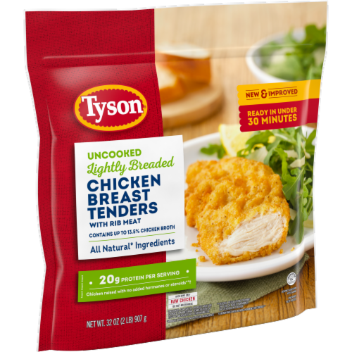 Tyson Frozen Raw Lightly Breaded Chicken Breast Tenderlions, 32 oz - Fry's  Food Stores