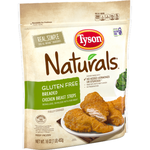 Tyson Naturals® Gluten Free Breaded Chicken Breast Strips Perspective: left