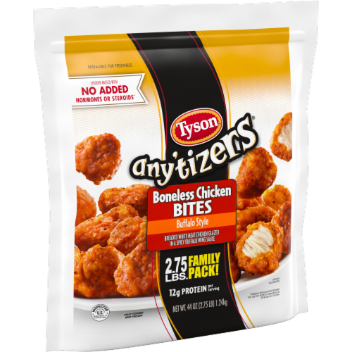 Tyson® Any'tizers® Buffalo Style Boneless Chicken Bites Family Pack Perspective: left