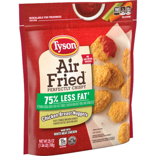 Tyson® Air Fried Perfectly Crispy Chicken Nuggets Perspective: left