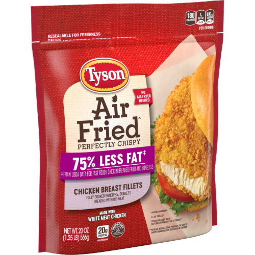 Tyson® Air Fried Perfectly Crispy Chicken Breast Fillets, 20 oz - Food 4  Less