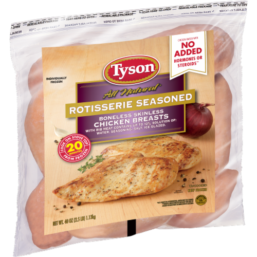 Tyson® Rotisserie Seasoned Boneless Skinless Chicken Breasts Perspective: left