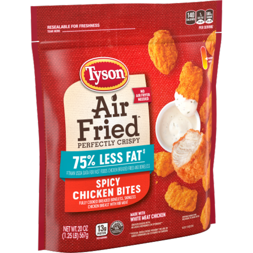 Tyson® Air Fried Perfectly Crisp Spicy Chicken Bites Perspective: left