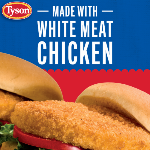 Tyson Frozen Breaded Chicken Patties Perspective: left