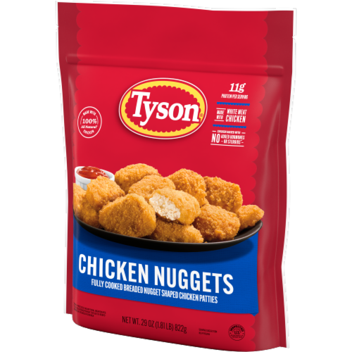 Tyson Frozen Chicken Nuggets Perspective: left