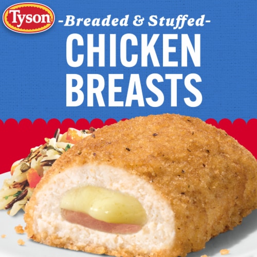 Tyson Frozen Stuffed Chicken Breasts Cordon Bleu Perspective: left