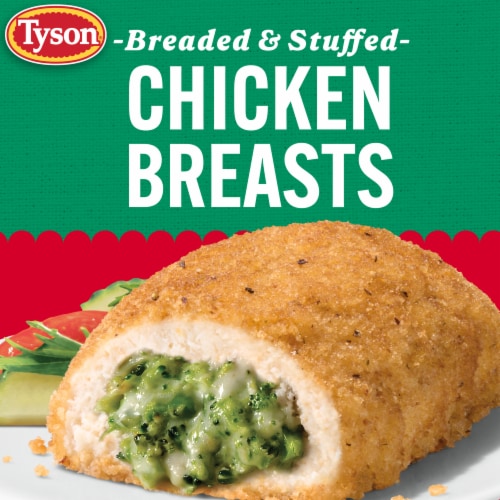 Tyson Frozen Stuffed Chicken Breasts Broccoli Cheese Perspective: left