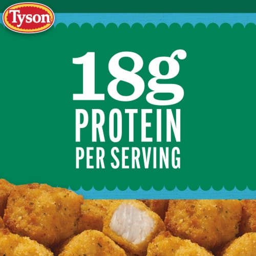 Tyson Frozen Lightly Breaded Garlic Parmesan Boneless Chicken Bites Perspective: left