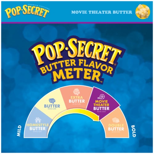 Pop Secret Microwave Popcorn Movie Theater Butter Flavor 3 Oz Sharing Bags Perspective: left