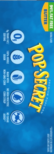 Pop Secret 94% Fat Free Butter Popcorn Bags Perspective: left