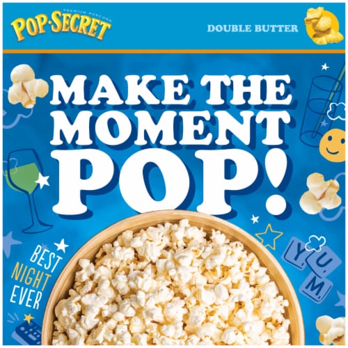 Pop Secret Double Butter Flavor Microwave Popcorn Perspective: left