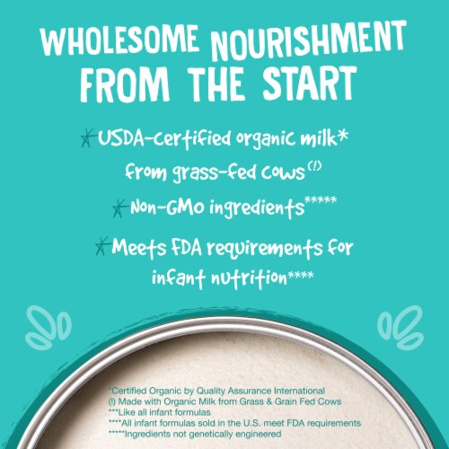 Earth's Best Organic Gentle Infant Formula, 0-12 Months, Milk-Based, with Iron, DHA, Omega 3 & ARA Perspective: left
