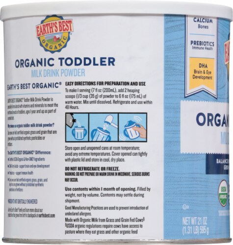 Earth's Best® Organic Toddler Milk Drink Powder Perspective: left