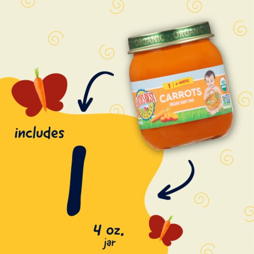Earth's Best Organic® Carrots Stage 2 Baby Food Perspective: left