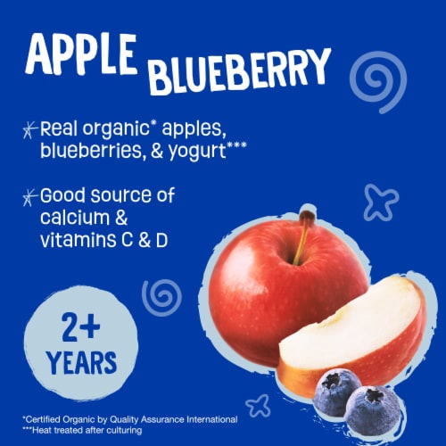 Earth's Best Organic® Sesame Street Apple Blueberry Fruit Yogurt Smoothie Stage 4 Perspective: left