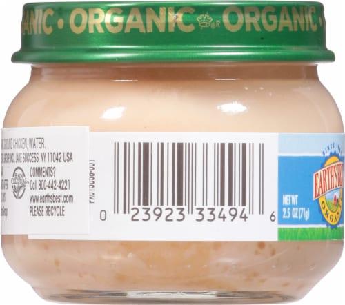 Earth's Best® Organic Chicken & Chicken Broth Stage 1 Baby Food Perspective: left