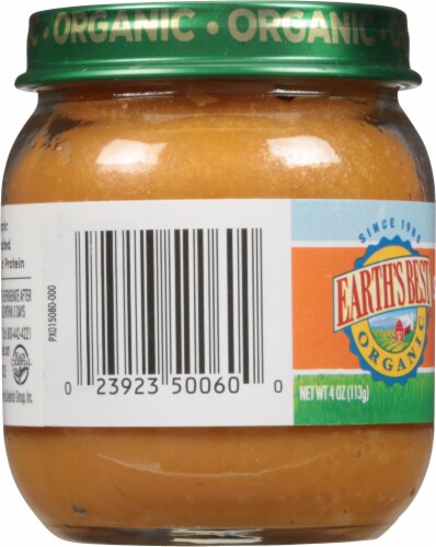 Earth's Best Organic Sweet Potato & Chicken Stage 2 Baby Food Perspective: left