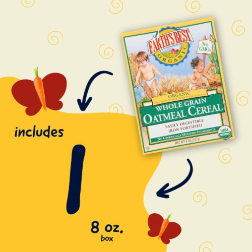 Earth's Best® Whole Grain Oatmeal Cereal Perspective: left