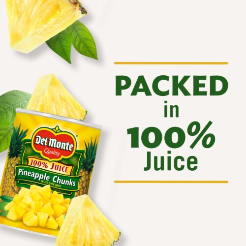 Del Monte® Pineapple Chunks in 100% Juice Perspective: left