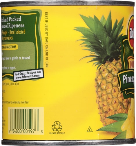 Del Monte® Pineapple Chunks in 100% Juice Perspective: left