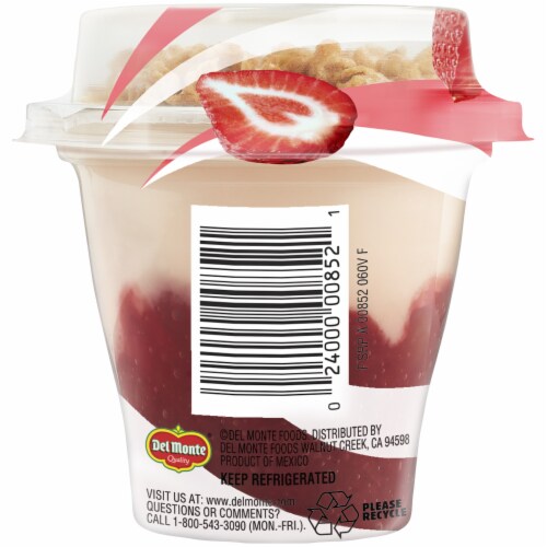 Del Monte Strawberry Fruit Crunch Parfait Perspective: left
