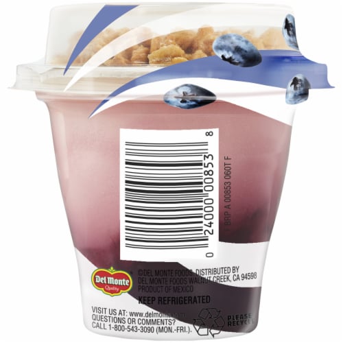 Del Monte Blueberry Fruit Crunch Parfait Perspective: left