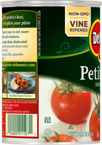 Del Monte Petite Cut Diced Tomatoes Perspective: left