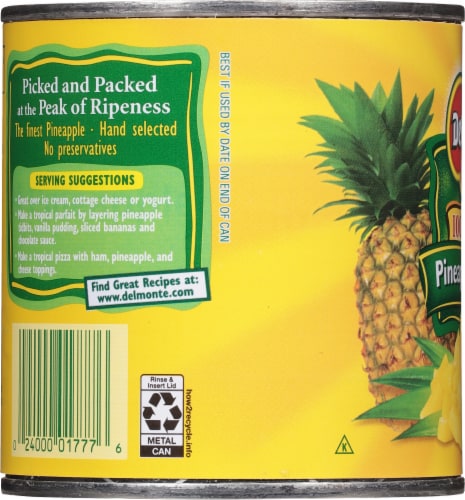 Del Monte® Pineapple Tidbits in 100% Juice Perspective: left