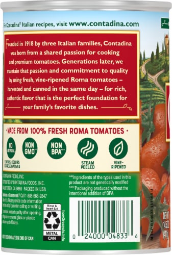 Contadina® Petite Diced Roma Tomatoes Perspective: left