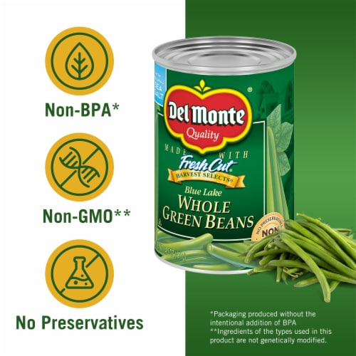 Del Monte® harvest Selects Blue Lake Whole Green Beans Perspective: left